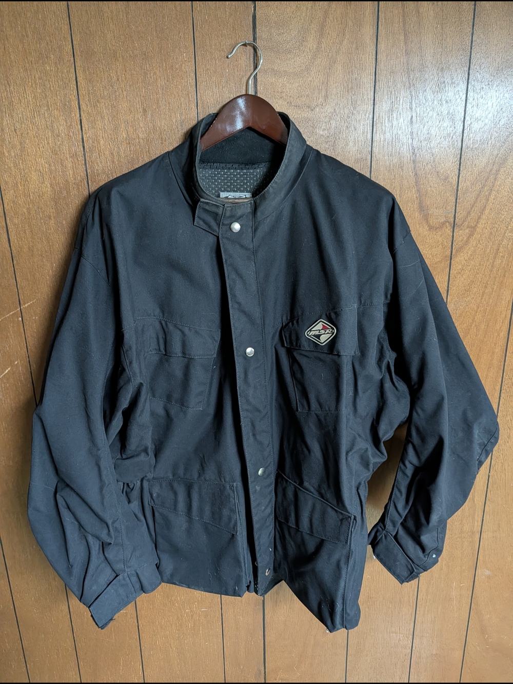 Men's Black Field Jacket with Branded Patch